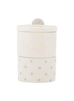 Buy Xoxo Tooth And Curl Soft Grey 4 X 3 Ceramic Stoneware Baby Keepsake Box in UAE