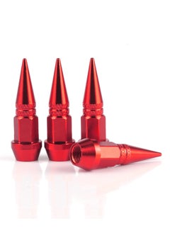 اشتري Long Impale Spiked Valve Caps 45 mm Tire Valve Stem Caps, Red Spike Air Caps Aluminum Alloy Cool Tire Valve Caps for Cars,SUVs,Trucks Bicycles and Motorcycles في السعودية