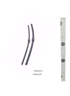 Buy Car Windshield Wiper Set, High Quality Material, Size 650 Mm, 26 Inches - 650 Mm, 26 Inches, 2 Pieces BENZ C in Egypt