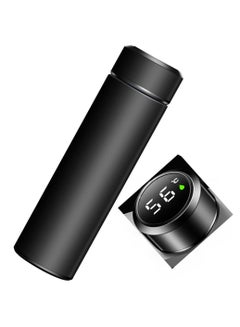 Buy Vacuum Insulated Water Bottle with LED Temperature Display 500ML Black in Saudi Arabia
