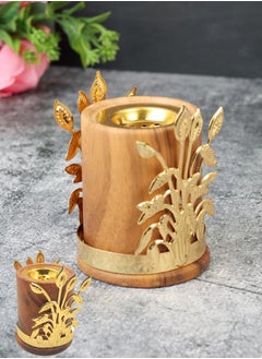 Buy Luxurious brown and golden incense burner in Saudi Arabia