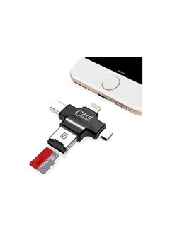 اشتري قارئ بطاقات متعدد الاستخدامات عالي السرعة - أسود - USB 3.0 يدعم SD وMicro SD وCF وMS في الامارات