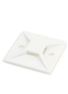 اشتري Mounting Base Wall Clamps 40x40 Adhesive Cable Tie Mount Cord White في الامارات