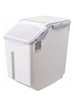 اشتري Extra Large Food Containers Rice Bucket Food Storage Bins with Lids Scooper BPA Free Airtight Kitchen Storage Containers to Store Dry Food Cat / Dog Food Storage Container في الامارات