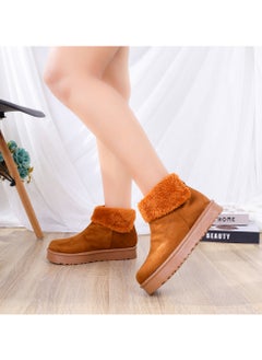 Buy Ankle Boot Flat Suede With Zipper Elegant Z-9 -Havan in Egypt