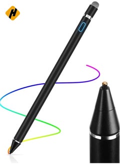 Buy Stylus Pens for Touch Screens, 1.45mm High Precision and Sensitivity Point IPad Pencil Fine Point Active Smart Digital Pen for Tablet Work at iOS and Android Touch Screen (Black) in UAE