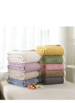 Buy COMFY SET OF 9 SOFT & FLUFFY TEXTURED THROW/BLANKET FOR LIVING OR BEDROOM KINGSIZE in UAE