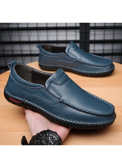 اشتري Leather Shoes Men's Spring And Autumn New Casual Shoes Genuine Leather Men's Leather Shoes Soft Cowhide Breathable Business Men's Shoes Doudou Shoes Men في السعودية