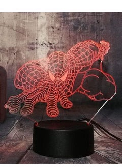 اشتري Multicolor Avengers Spiderman 3D Night Light Table Lamp Mood Lamp 16 Color Light Night Light for Birthday Holiday Decor في الامارات