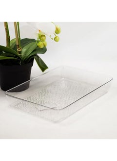 اشتري Multi-Purpose Serving Dish for Home, Bathroom, Kitchen and Daily Use, Elegant Design and High Quality Materials (Rectangular) (Small) في مصر