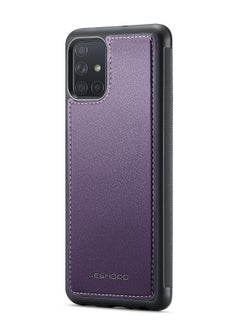 Buy CaseMe Phone Case Compatible with Samsung Galaxy A51 4G Luxury PU Leather Back Cover Cover Compatible with Samsung Galaxy A51 4G - Purple in Egypt