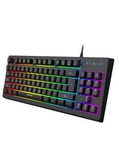 Buy Y200 USB Wired Gaming Keyboard Membrane Keyboard 87 Keys Layout RGB Light Effect ABS Two-color Injection Molding Keycap in Saudi Arabia