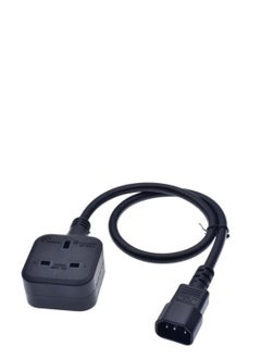 اشتري DKURVE PDU/UPS Power Extension Cable,Quality UPS Power Cable IEC320 C14 Male Plug to UK 13A Female Socket 30CM في الامارات