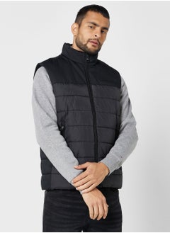 اشتري Zip Through Puffer Vest Jacket في السعودية