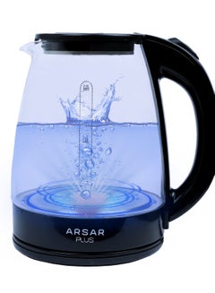 Buy 2 Liter Glass Body Electric Cordless Kettle with 360 Swivel Base 2200W in UAE