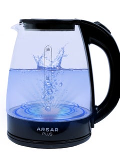 Buy 2 Liter Glass Body Electric Cordless Kettle with 360 Swivel Base 2200W in UAE