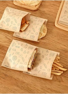 Buy 30pcs Oil-proof Sandwich, Sandwich and Burger Wrapping Paper is suitable for air fryer use in the kitchen in Saudi Arabia