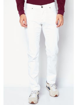 اشتري Men Regular Fit Washed Jean, White في السعودية