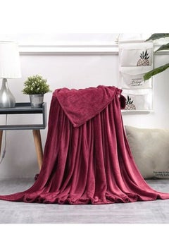 Buy Fleece Blanket Oversized Blanket 300GSM Soft Lightweight Plush Cozy Twin Extra Large Blankets for Bed Couch Couch Camping Travel. 220x240 cm in UAE