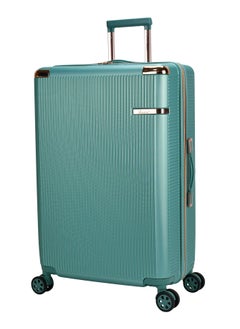 اشتري Hard Case Luggage Trolley For Unisex ABS Lightweight 4 Double Wheeled Suitcase With Built In TSA Type Lock A5123 Light Green في الامارات