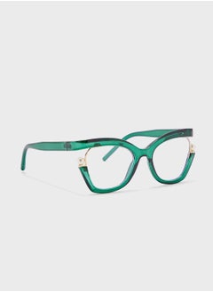 اشتري Pearl Detail  Anti Blue Laptop Optic Cat Eye Lens Glasses في الامارات