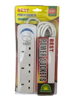 Buy Power Strip With 3-Way Power Extension Adapter 5M in Saudi Arabia