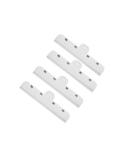 اشتري 4 Pack Large Bag Clips with Magnet, Large Bag Clips for Food Storage, Food Clips with Air Tight Seal Grip, Suitable for Bread Bags, Snack Bags and Food Bags (White, Transparent) في السعودية