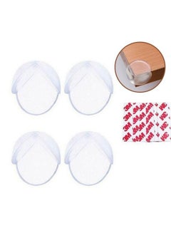 Buy Pack Of 4 Baby Child Infant Kids Safety Safe Table Desk Corner Edge Cushions Guard Protector Clear in UAE