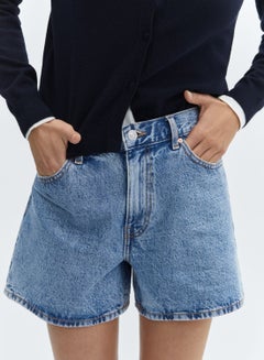 Buy High Waist Denim Shorts in UAE