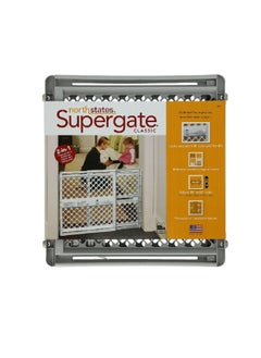 Buy 2-In-1 Sturdy Protective Plastic Safety Supergate Silver 42 x 26 Inch 8615 in Saudi Arabia