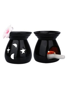 Buy 2-Piece Essential Oil Candle Warmers, Ceramic Tealight Holder,Aroma Oil Burner, Womdee Oil Burner Aromatherapy Oil Warmer Home Bedroom Decoration in UAE