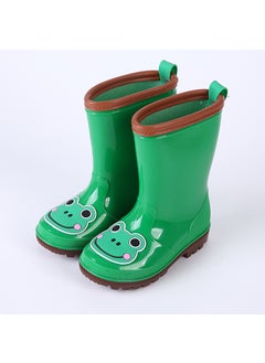 Buy Childrens rain boots cartoon boys and girls Baby students rubber shoes rain boots cartoon childrens water shoes a generation of hairGreen Frog Green Frog in Saudi Arabia