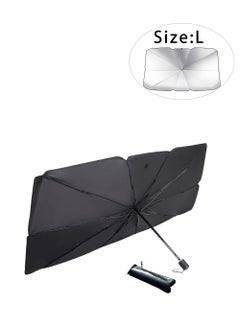 Buy Foldable Windshield Reflector Umbrella Sunshade for Cars L in UAE