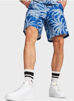 Buy 8" Essential Palm Resort All Over Printed Shorts in UAE