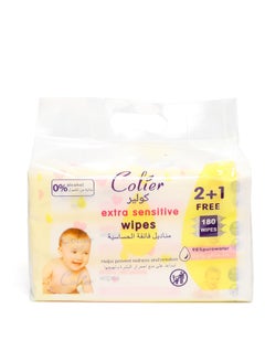 Buy Extra Sensitive wipes 2+1 FREE  (180) WIPES in Saudi Arabia