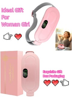 Buy Portable Cordless Heating Pad for Menstrual Cramps Relief, Heating Pad for Stomach,Menstrual Heating Pad with 3 Heat Levels and 4 Vibration Massage Modes Portable Electric Fast Heating Belly Wrap Belt in UAE