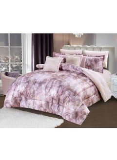 Buy 8 Pieces Winter Comforter One Velvet Side And One Side Fur King Size in Saudi Arabia