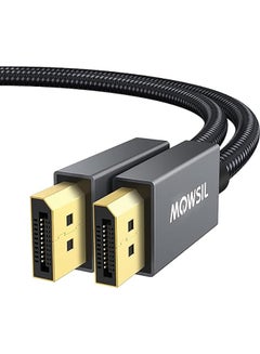 اشتري Mowsil DisplayPort Cable 1Mtr, DP Cable 1.2, 4K@60Hz, 2K@165Hz,2K@144Hz, Gold-Plated Braided High Speed Display Port Cable for Gaming Monitor, Graphics Card, TV, PC, Laptop في الامارات