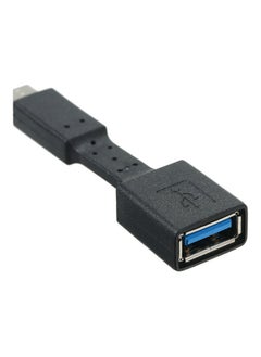 اشتري محول OTG لموصل شحن من Type C إلى USB 2.0 لون أسود في الامارات