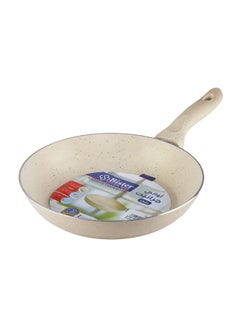 Buy Nonstick Granite Fry Pan With Flat Bottom Suitable For Induction Cooker Halogon Oven And Gas Stove Beige 18 Cm in Saudi Arabia