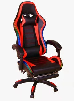 اشتري RGB LED Gaming Chair Ergonomic Office Chair Racing Style High-Back Desktop PC Computer Gaming Chair Adjustable Height Swivel Chair with Footrest Headrest and Lumbar Support في السعودية