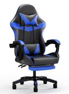 Buy Gaming Chair with Footrest, Racing Gaming Chair, Computer Gamer Chair Ergonomic Game Chair with Adjustable Headrest and Lumbar Support in UAE