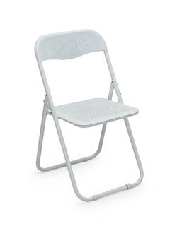 اشتري MULTI HOME FURNITURE MH-FC110-WHITE كرسي معدني قابل للطي في الامارات