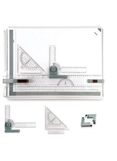 اشتري لوحة رسم A3، أداة رسم هندسي مع نظام قياس زاوية قابل للتعديل، لوحة رسم معمارية متعددة الوظائف، للمهندسين والمعماريين والفنانين (النمط 1) في الامارات
