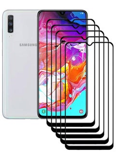 اشتري 5 Pieces Antistatic ESD Dustproof Premium Quality High Definition Tempered Glass Screen Protector Designed For Samsung Galaxy A70 في الامارات