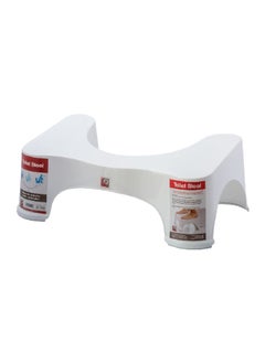 Buy Anti-Skid Lightweight Plastic Toilet Step Stool White HQ-TS-001 in Saudi Arabia