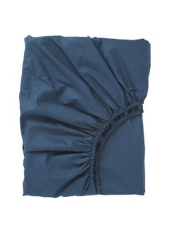 Buy Fitted Sheet Dark Blue 180X200 Cm in Saudi Arabia