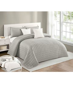 Buy Quilt set, two-sided, double-sided mattress, consisting of 6 pieces, microfiber, comforter size 230 by 250 cm in Saudi Arabia