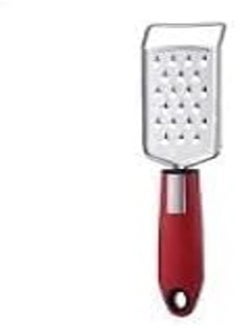 اشتري Stainless Steel Wide Handle Grater for Kitchen, Easy Food Grater for Ginger, Cheese, Chocolate, Nutmeg Safe to Use, Red, 1 Piece في مصر