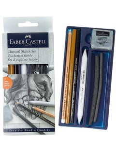 Buy 7-Piece PITT Charcoal Sketch Set in UAE